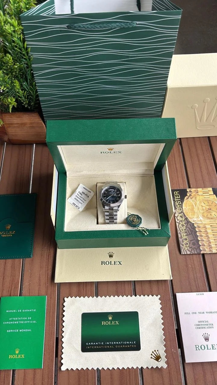 Day Date Dark Blue Dial Roman