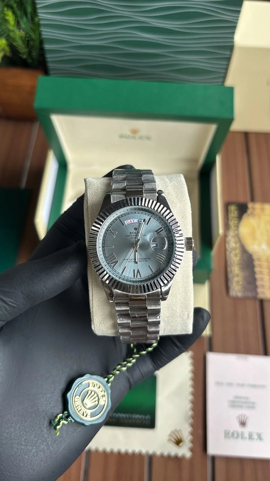 Day Date Pearl Blue Dial
